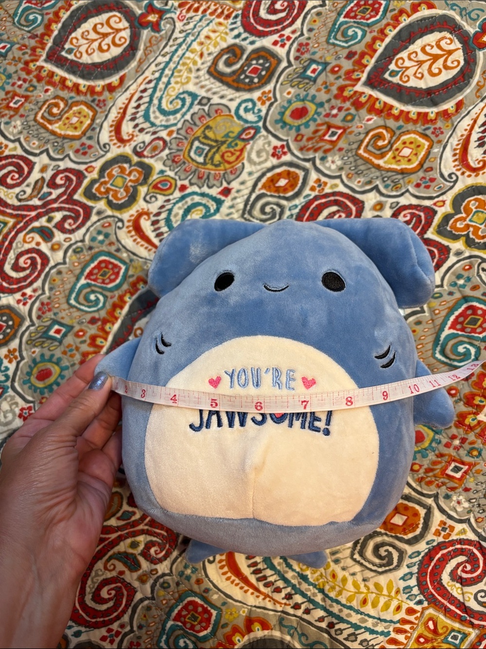 Squishmallow blue Plush Shark Toy - "You're Jawsome!" Embroidered - Picture 10 of 11